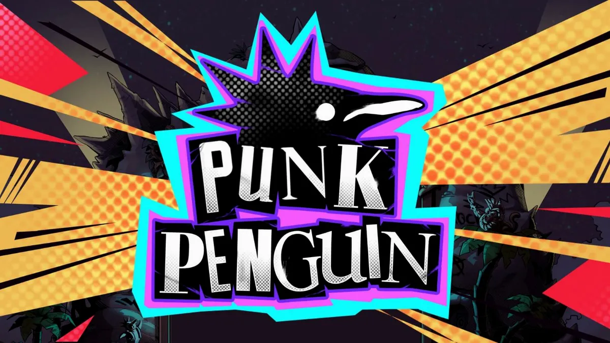 Visual utama slot Punk Penguin dengan tema konser punk bawah tanah yang gelap dan penuh pemberontakan.